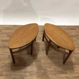 Pair of Scandinavian teak bedside tables