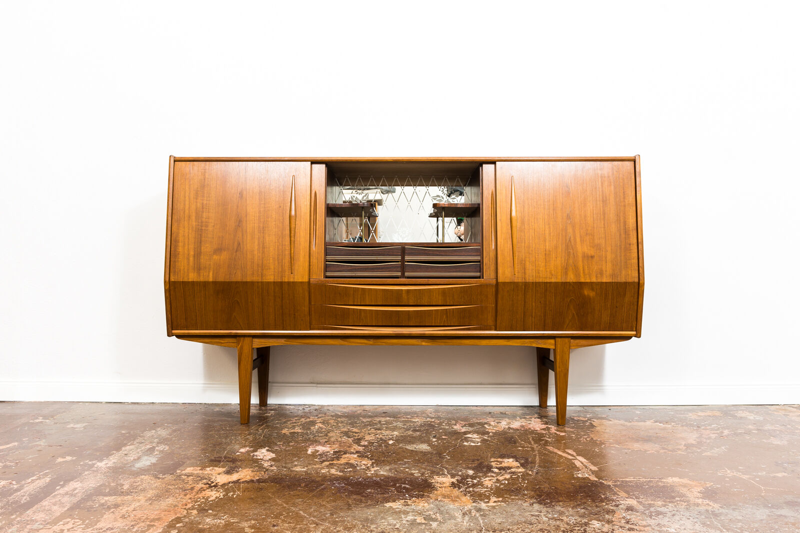 Danish Teak Highboard, 1960s