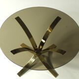 Italian Coffee Table, Smoked Glass, 1970s