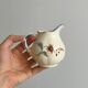Ceramic sauce boat, hand painted milk jug