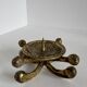 Vintage brutalist bronze candlestick