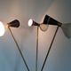 Italian Laiton Lampadary Tripode 3 Bicolor Diabolos on Tiges, Mid-Century Style