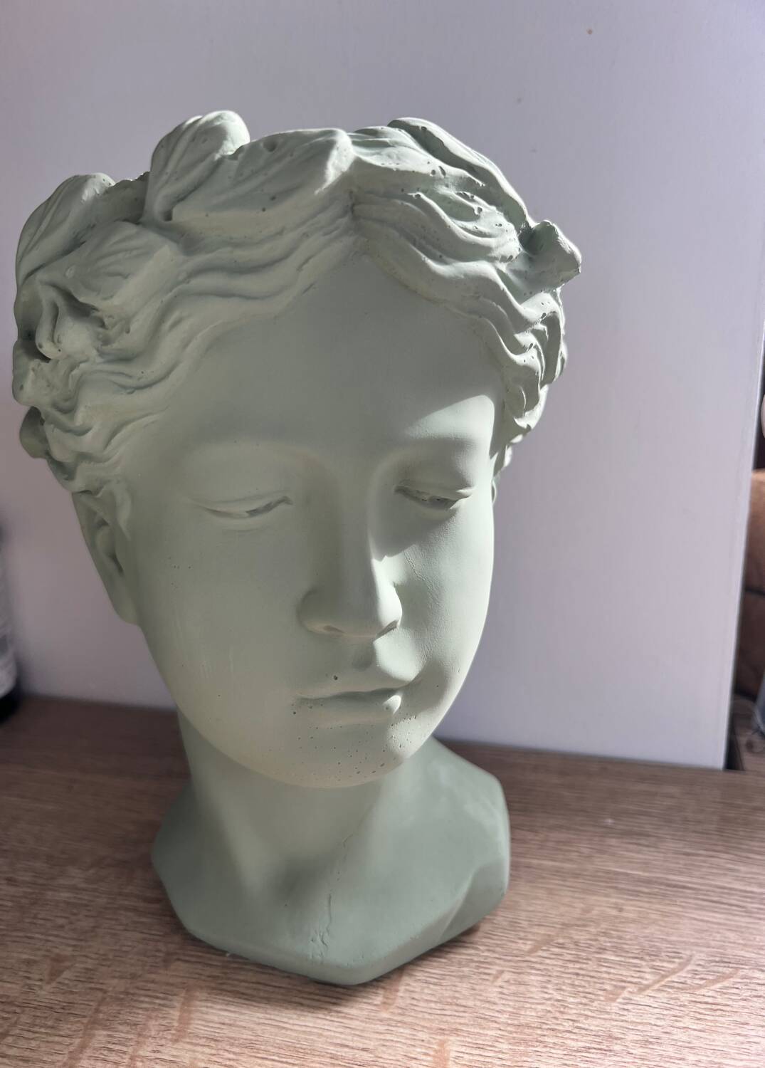 Antique sculpture face vase