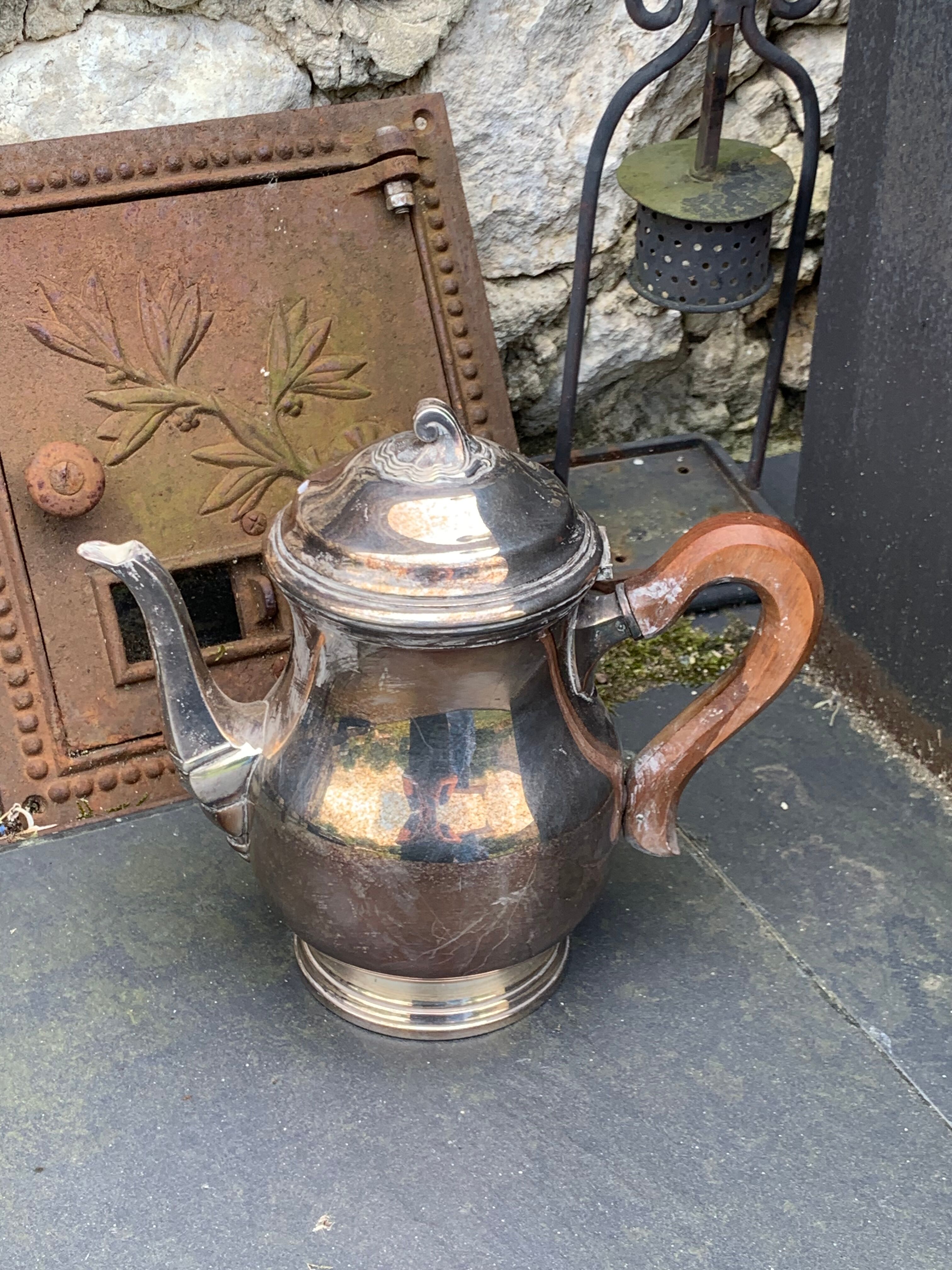 Coffee set in silver metal Orbrille hallmark