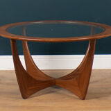 G plan fresco astro teak & glass coffee table, 1960