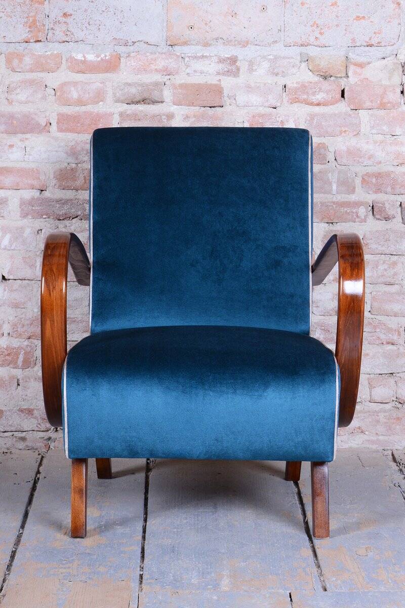 Art Deco Armchairs attributed to J. Halabala for Up Závody, Czech, 1940s, Set of 2