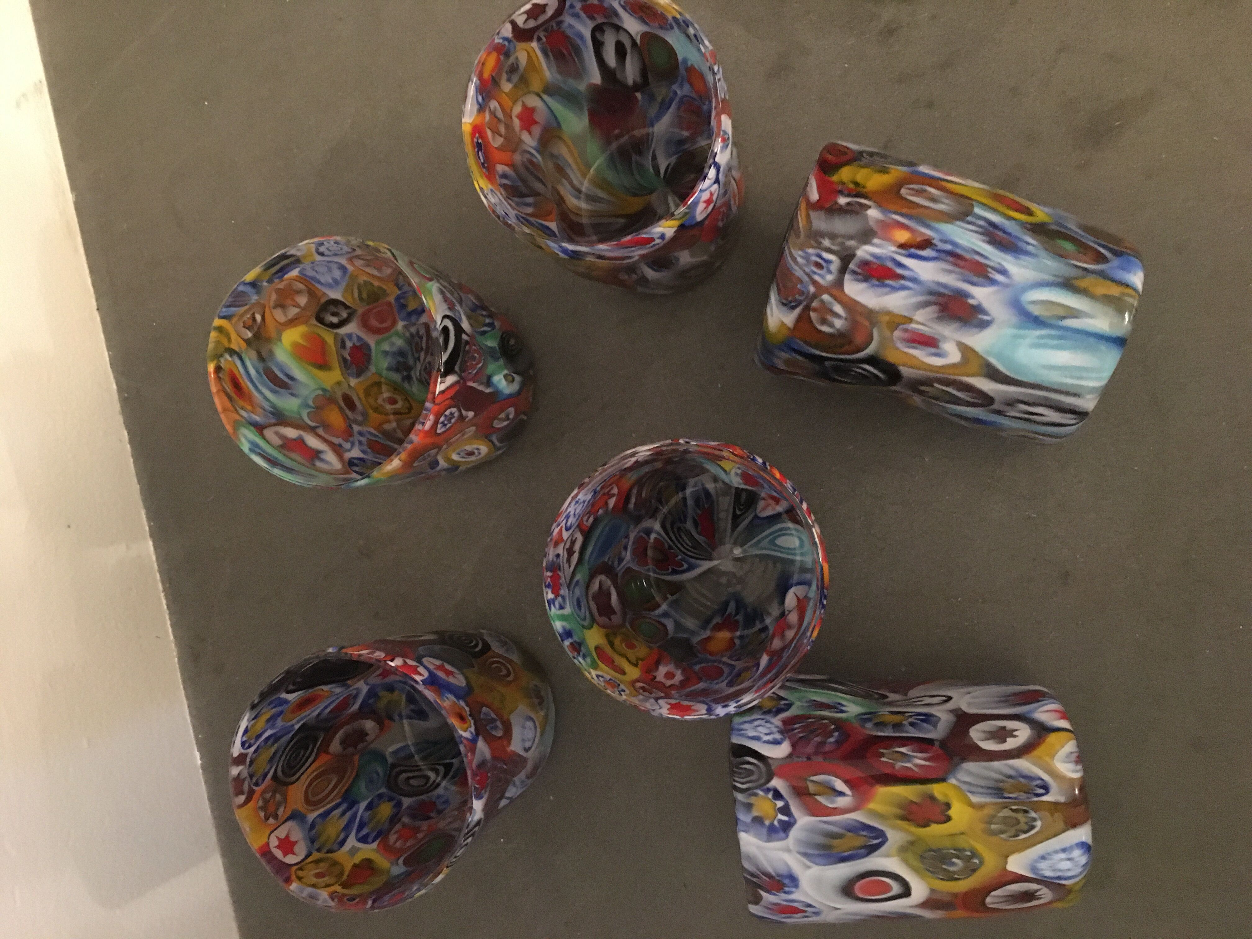 Set of 6 "Goto" water glasses from Murrisa in Murano glass, Italy