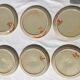6 Plates dessert Beige sandstone red edge diameter 18cm
