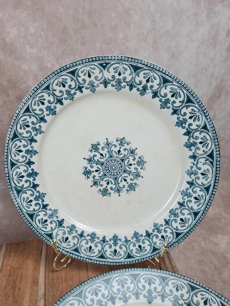 Set of 6 flat plates Badonviller – "oriental" model