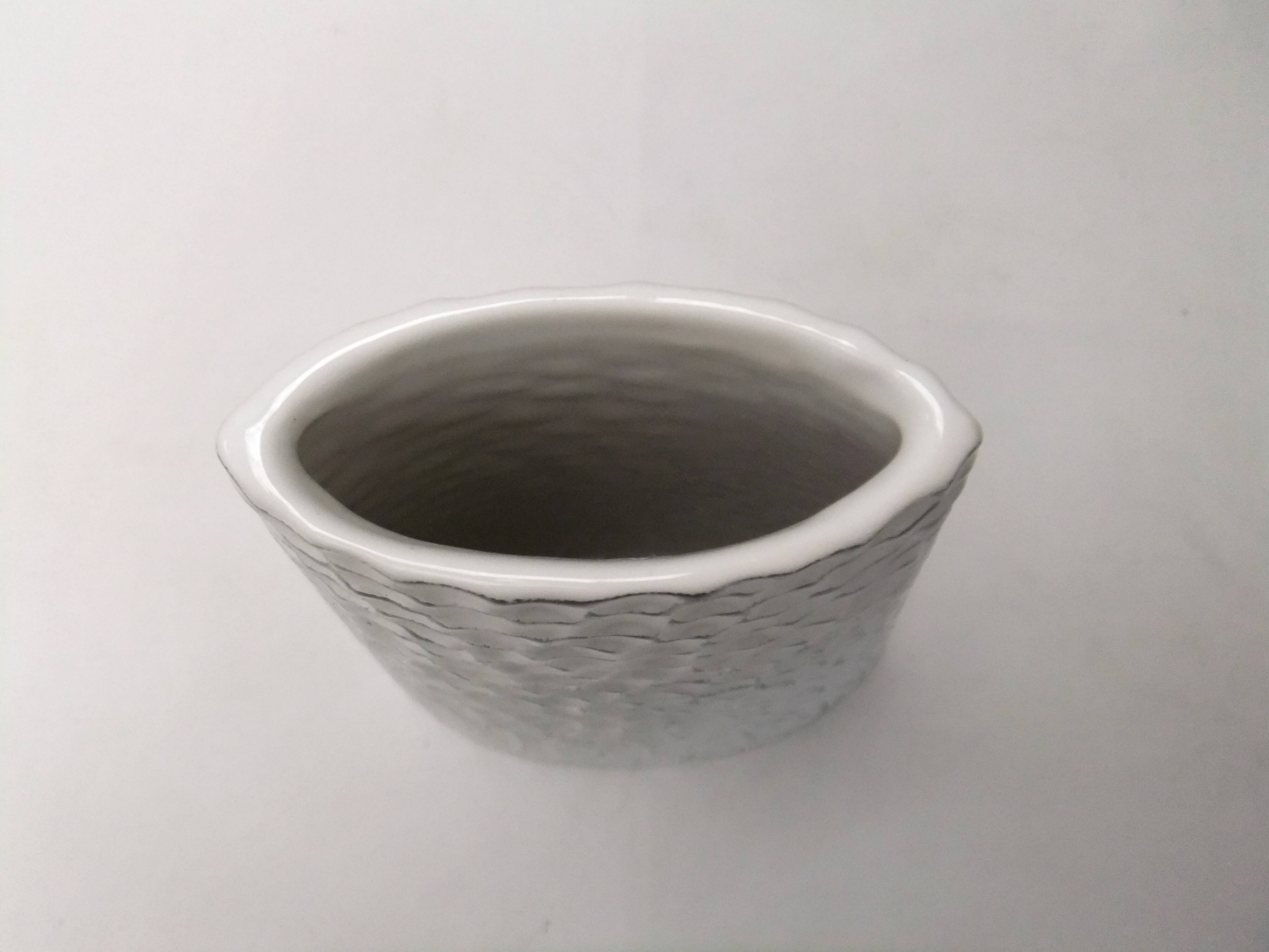 Antique ceramic slip vase signed numbered vintage