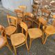 Set of 10 Thonet Fischel bistro chairs mismatched restaurant bentwood bent Brasserie