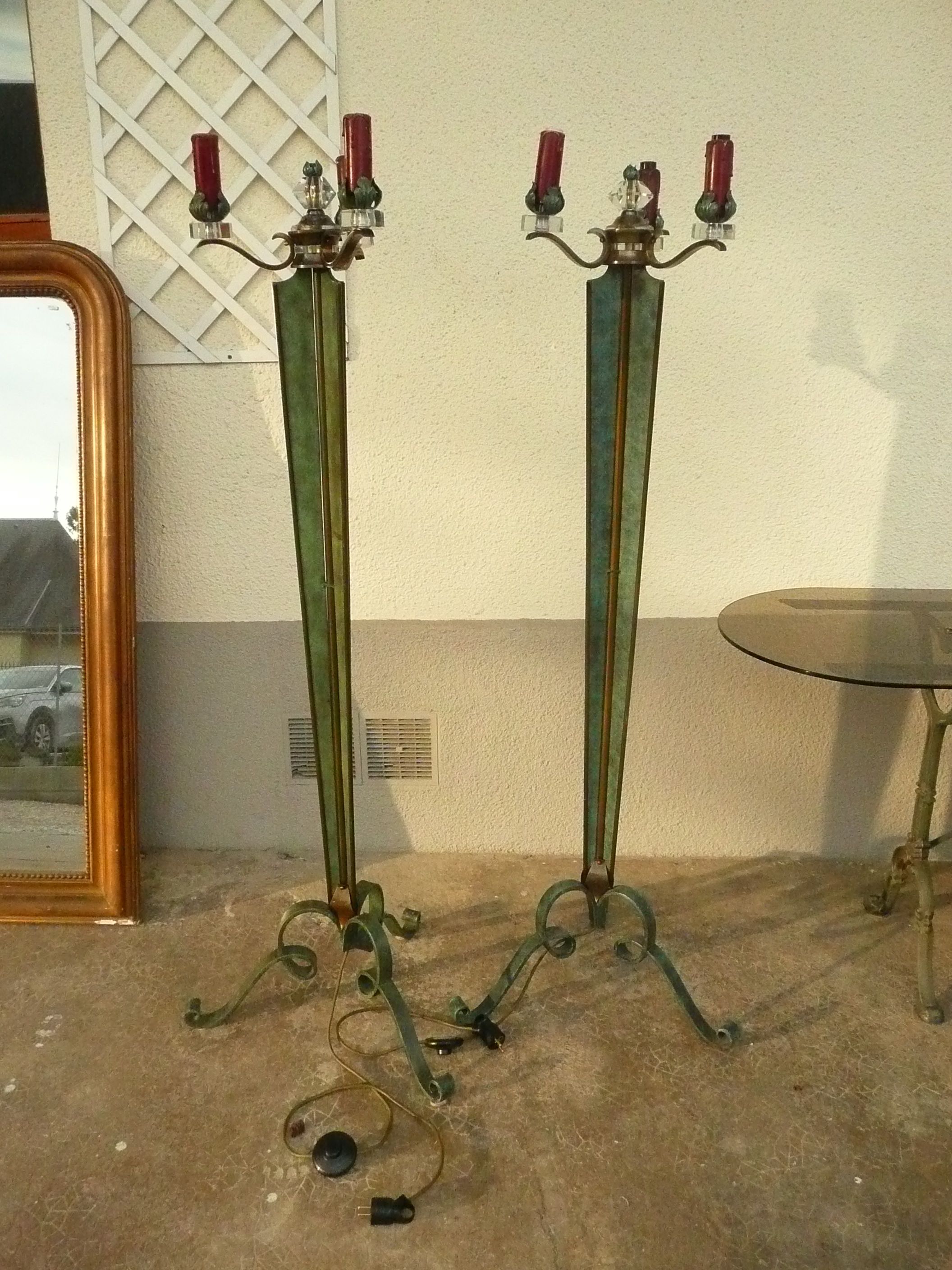 Pair of floor lamps from the 40s to the 50s