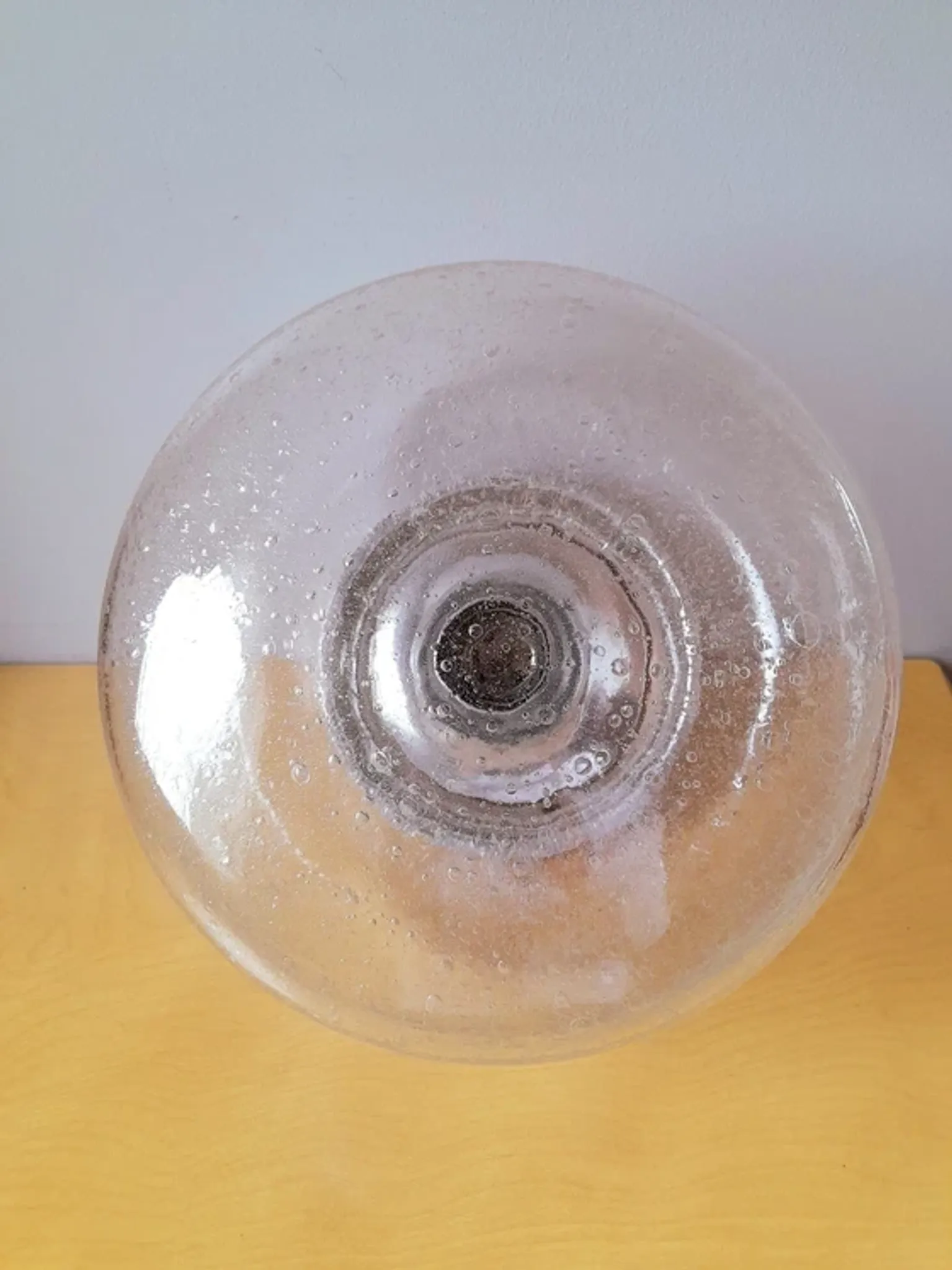 Space age wall or ceiling light in bubble glass from the 1970s.