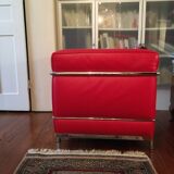 LC2 armchair Le Corbusier, Jeanneret, Perriand - Red leather - signed
