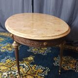 Coffee table in brass and marble 1960