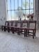 Set of 4 Savoyard pine folk art chairs from the 1950s.