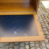 Louis XV Art Nouveau secretary, solid wood, medium satin oak