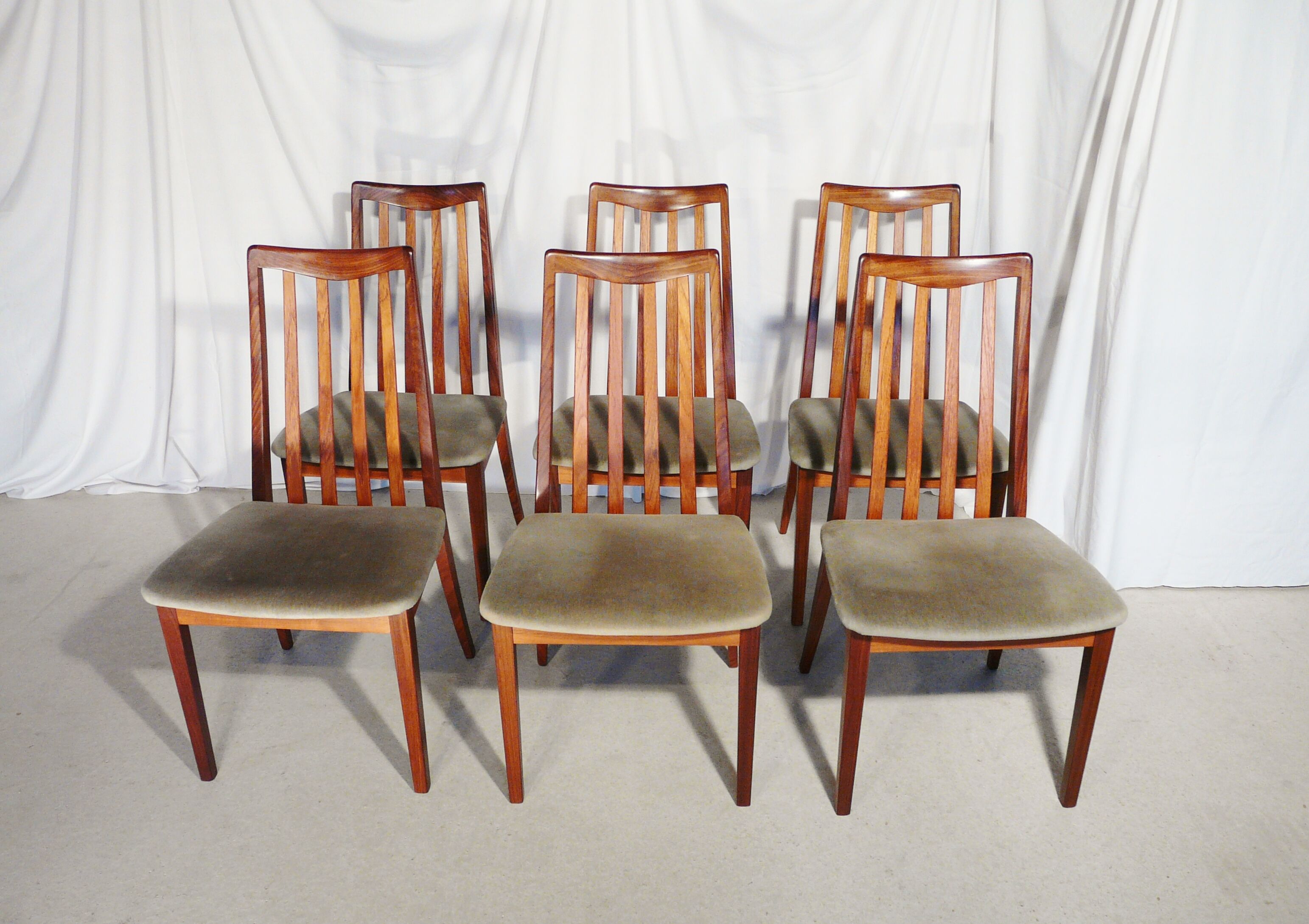 Six scandinavian g Plan teak chairs