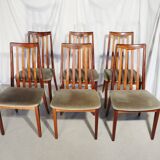 Six scandinavian g Plan teak chairs