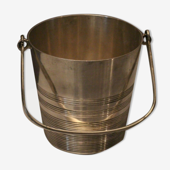 Silver metal ice bucket by Ercuis