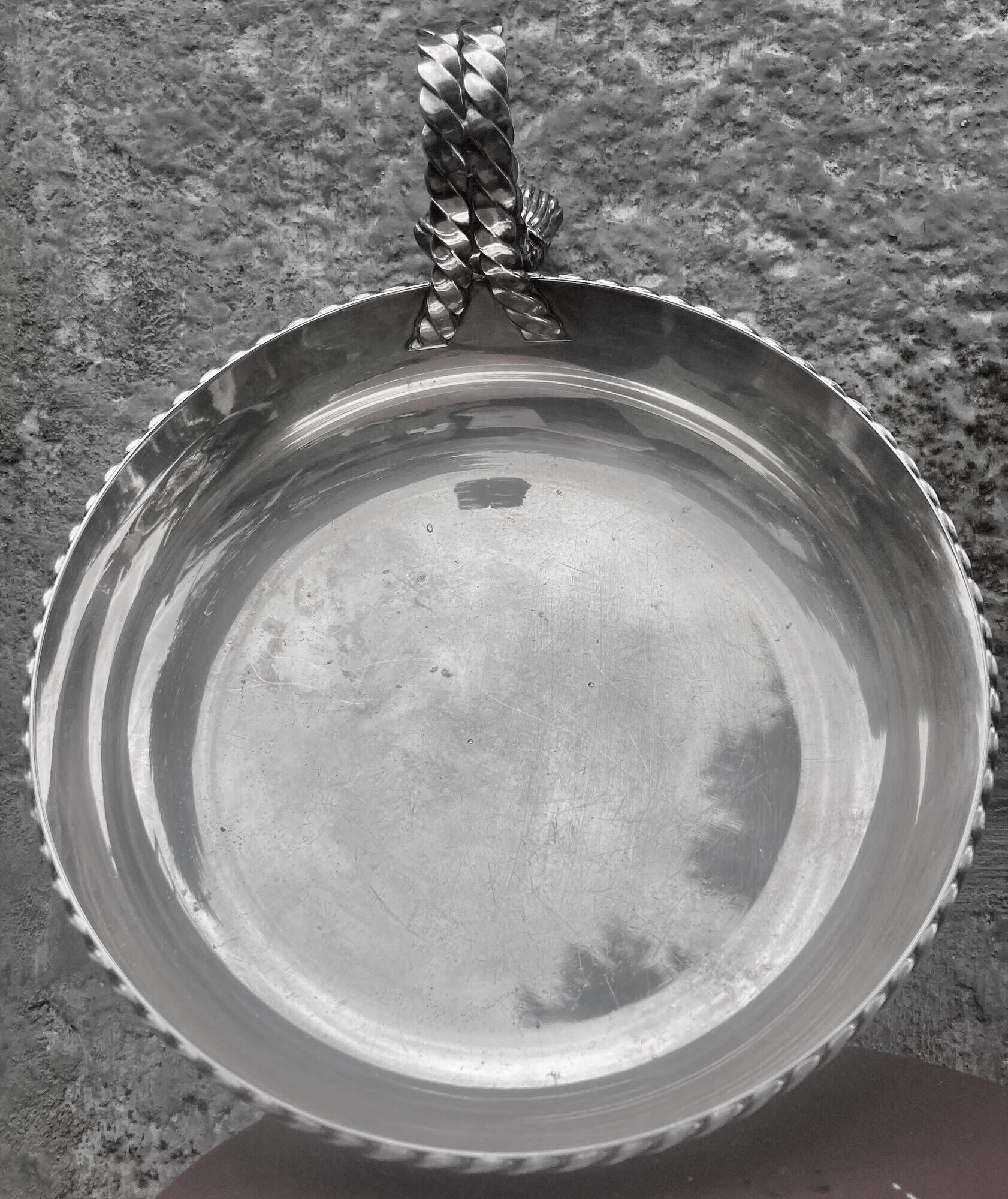 MARIA PERGAY pompom centrepiece 1970s chic design silver-plated