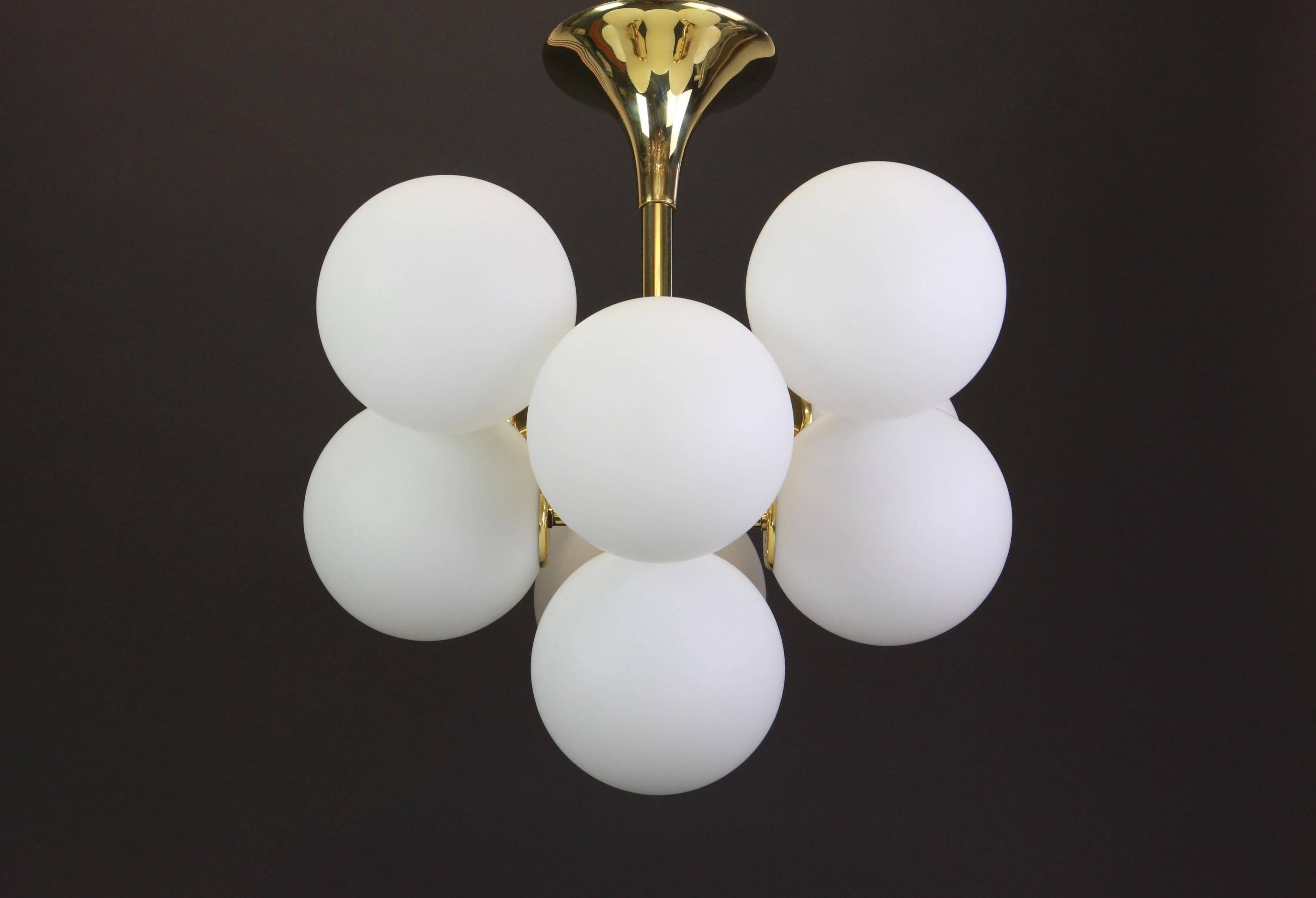 Atomic Brass Chandelier, Switzerland, 1960s