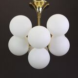 Atomic Brass Chandelier, Switzerland, 1960s