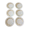 6 assiettes plates porcelaine de Limoges  jean Louis Coquet