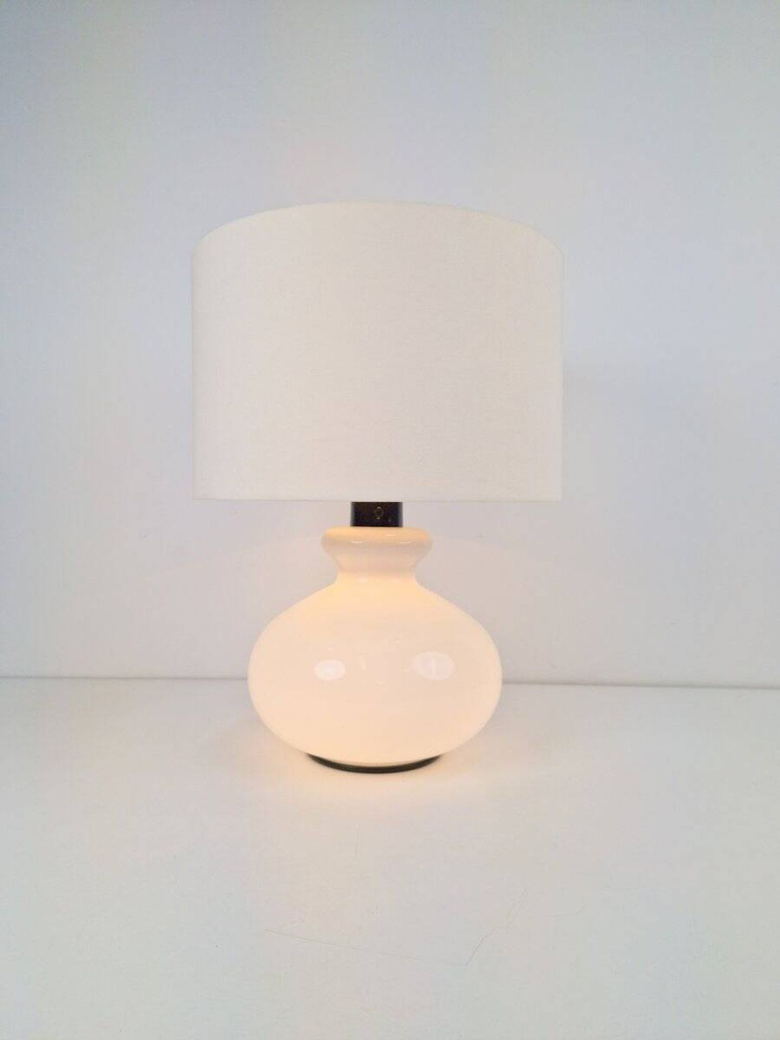 Vintage Glass Table Lamp from Dijkstra, 1960s