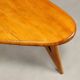 Vintage beech wood coffee table, painted, design from the 1950s.