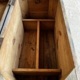 Patinated green wooden chest