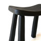Japanese style wooden stool with burnt wood finish shou-sugi-ban