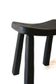 Japanese style wooden stool with burnt wood finish shou-sugi-ban