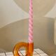 Vase soliflore minimaliste en verre soufflé orange rétro