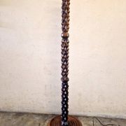 Oak floor lamp - In the style of Charles Dudouyt - Brutalist design
