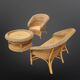 Vintage wicker lounge set, Netherlands 1970s
