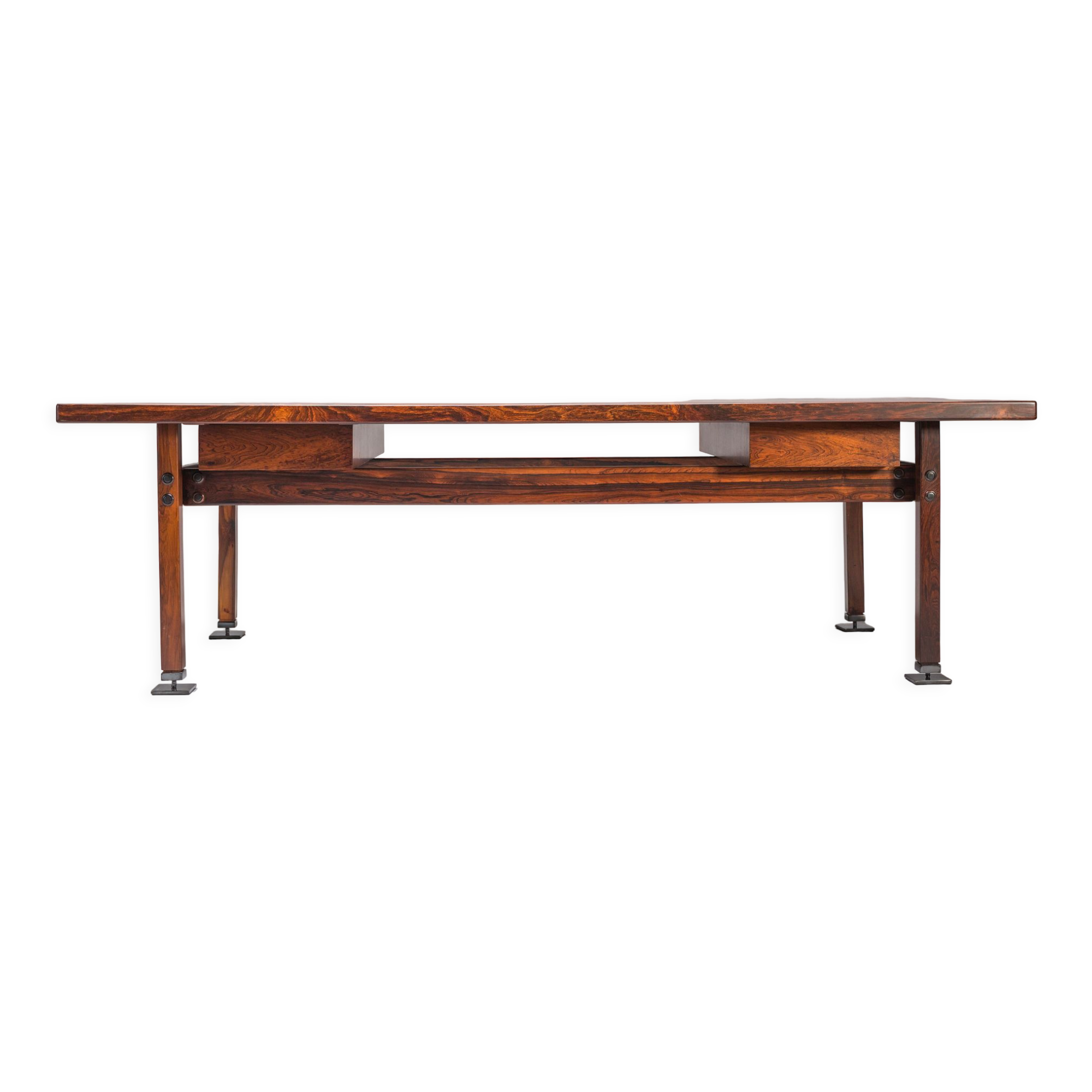 Mid-Century Modern Jacaranda Itamaraty Desk by Sergio Rodrigues for Oca, Brazil, 1960s