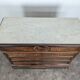 Elm burl and rosewood secretary chest of drawers