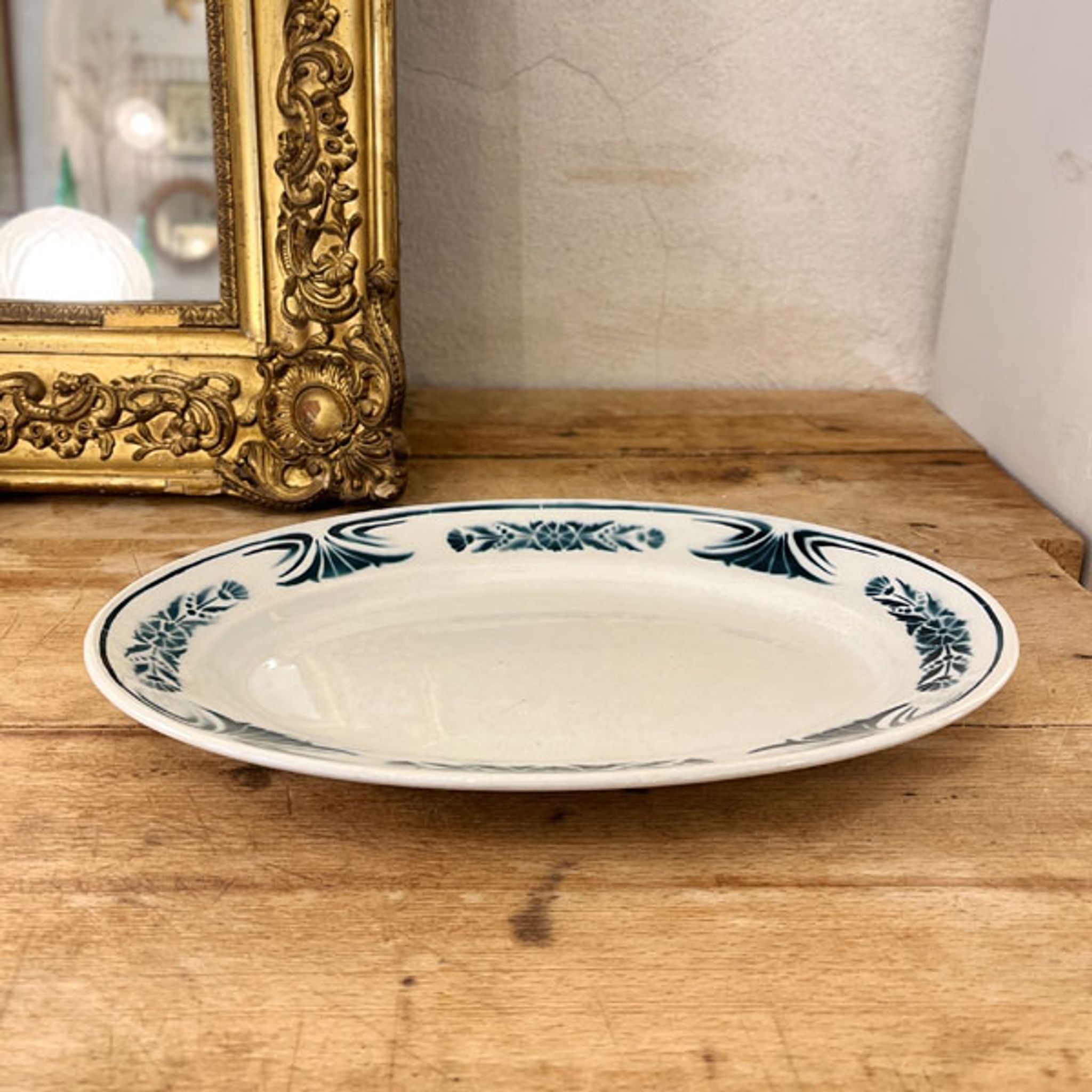 Plat ovale en faïence, Badonviller