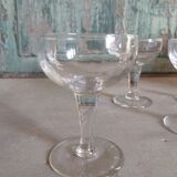 Set of four vintage French glasses for liquor