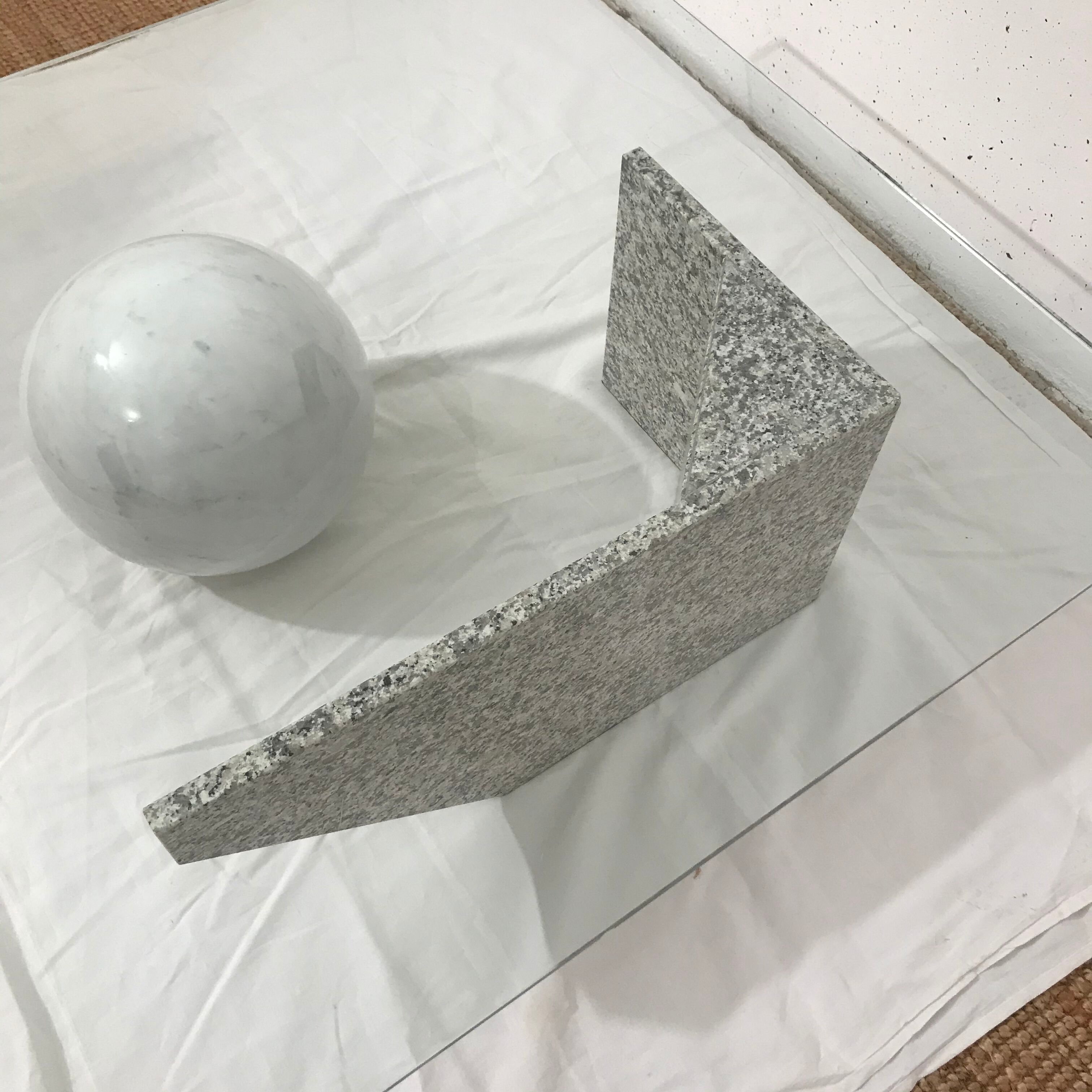 Massimo Vignelli marble coffee table, 1980