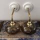 Pair of smoked glass wall lights
