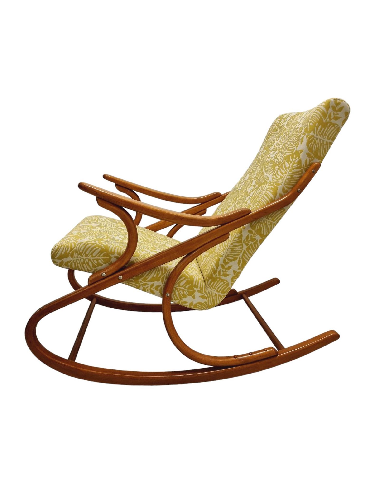 Mid Century, vintage bentwood rocking chair by TON, 1950-60s Czechoslovakia