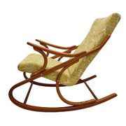 Mid Century, vintage bentwood rocking chair by TON, 1950-60s Czechoslovakia