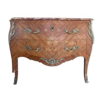 Commode marqueterie louis XV