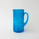 Vintage 1970s IVIMA Blue Glass Jug and Six-Glass Set