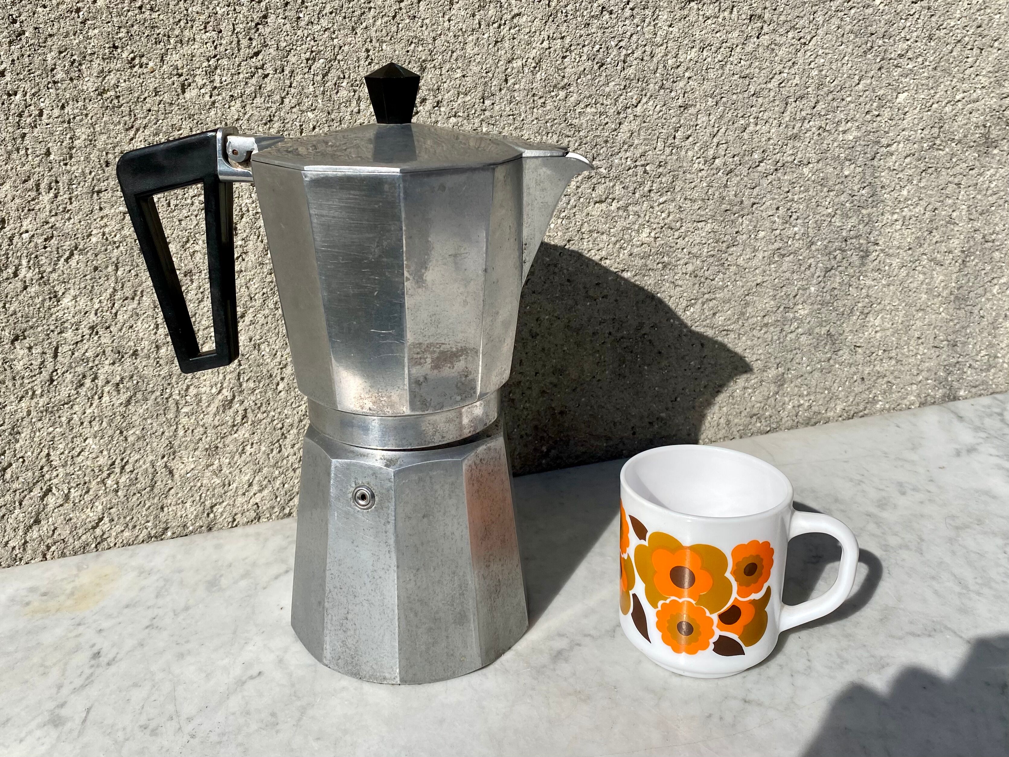 Italian coffee maker 8-10 cups vintage 70s very good condition