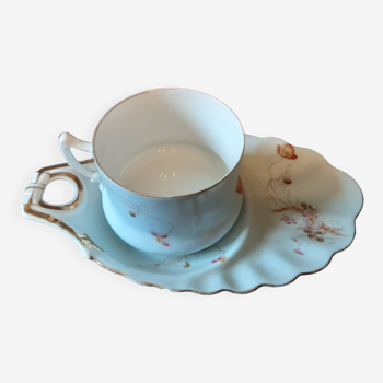 Ensemble  tasse et soucoupe porcelaine  Limoges