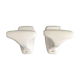 Paire de patères en porcelaine blanche rétro