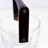 Crystal and wood ice bucket 1970